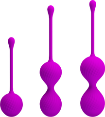 Pretty Love Kegel Exerciser Ball Kit Purple - - Love Eggs and Kegel Exercisers