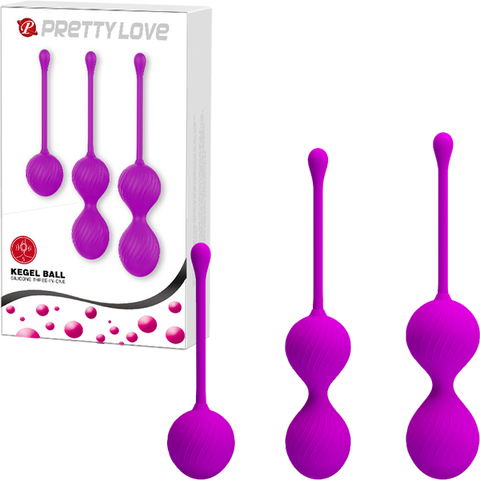 Pretty Love Kegel Exerciser Ball Kit Purple - Love Eggs and Kegel Exercisers