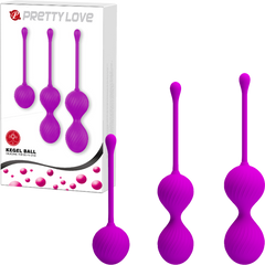 Pretty Love Kegel Exerciser Ball Kit Purple - - Love Eggs and Kegel Exercisers