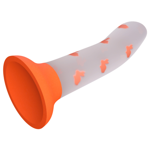 Pretty Love Magical Nightfall Realistic Dildo Orange with Clitoral Ring - Realistic Dildos