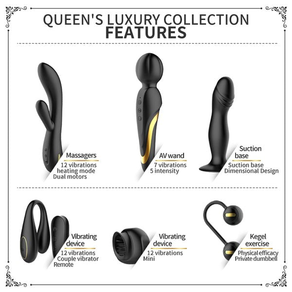 Pretty Love Mini Queens Luxury Collection Adult Toy Set Black - - Sex Kits