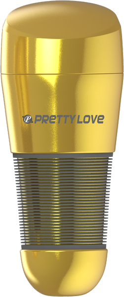 Pretty Love Kitty Vagina Automatic Male Masturbator Gold - - Masturbators and Strokers