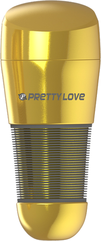 Pretty Love Kitty Vagina Automatic Male Masturbator Gold - Masturbators and Strokers