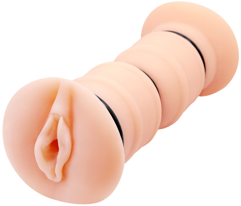 Crazy Bull Emma Double Vagina Vibrating Mens Stroker Flesh - Masturbators and Strokers