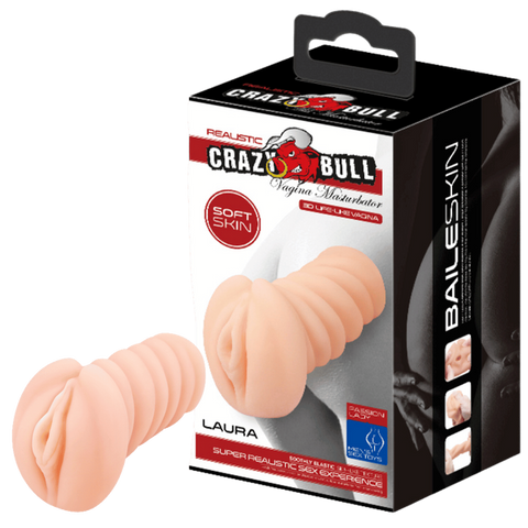 Crazy Bull Laura Realistic Vagina Male Masturbator Flesh - Masturbators and Strokers