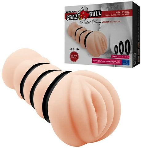 Crazy Bull Julia Pocke Pussy Realistic Male Stroker Flesh - Masturbators and Strokers