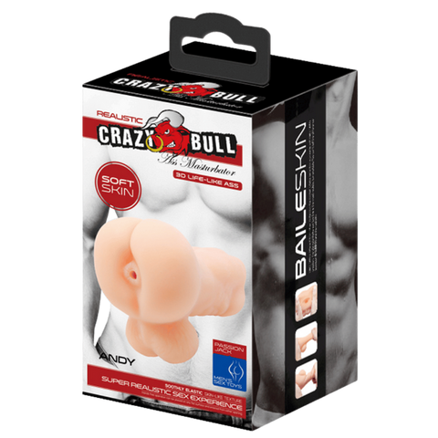 Crazy Bull Andy Realistic Ass Masturbator Flesh - Masturbators and Strokers