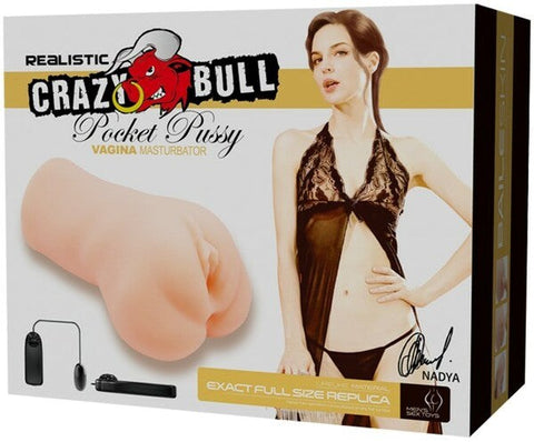 Crazy Bull Nadya Vibrating Pocket Pussy Mens Stroker - Masturbators and Strokers