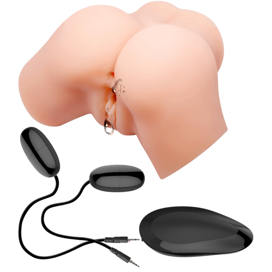 Crazy Bull Samantha Dual Vagina & Ass Vibrating Male Masturbator Flesh - - Realistic Butts And Vaginas