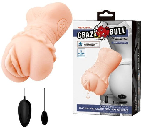Crazy Bull Water Activated 3D Life Like Vibrating Vagina Masturbator Flesh - Realistic Butts And Vaginas