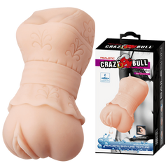 Crazy Bull Water Activated 3D Vagina Realistic Palm Size Masturbator Flesh - - Realistic Butts And Vaginas