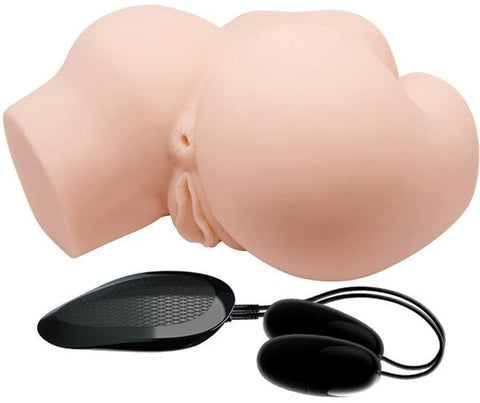 Crazy Bull Double Pleasure Realistic Vagina & Anal Stimulator Flesh - Realistic Butts And Vaginas