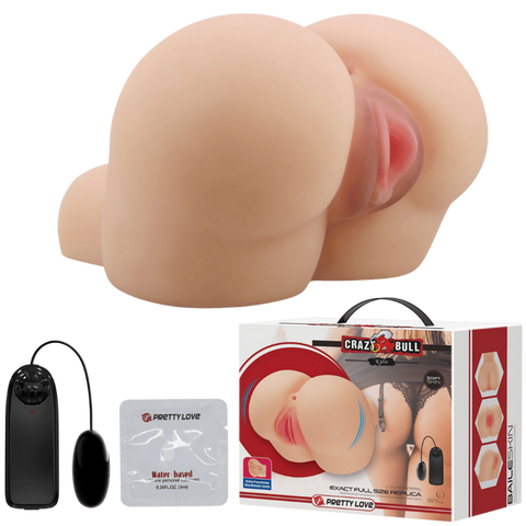 Crazy Bull Kylie Vaginal & Anus Vibrating Male Stroker Flesh - Realistic Butts And Vaginas