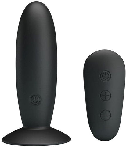 Mr Play Remote Control Vibrating Anal Plug Black - Butt Plugs