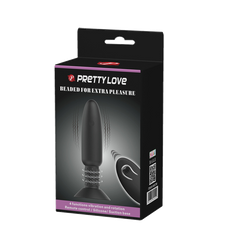 Pretty Love Rechargeable Beaded Anal Plug For Extra Romance Black - - Butt Plugs