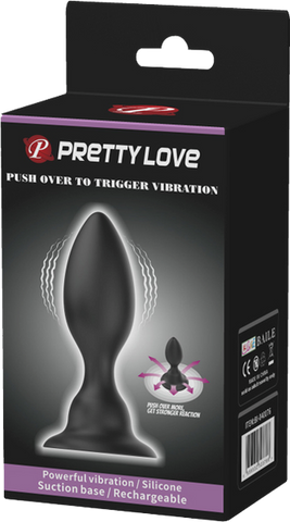 Baile Pretty Love Push Over To Trigger Vibrating Anal Plug Remote Control - Butt Plugs