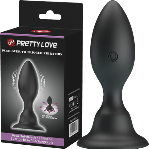 Baile Pretty Love Push Over To Trigger Vibrating Anal Plug Remote Control - Butt Plugs