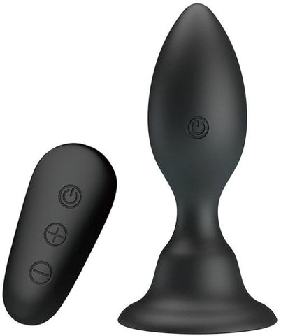 Mr Play High Quality Remote Control Vibrating Anal Plug Black - Butt Plugs