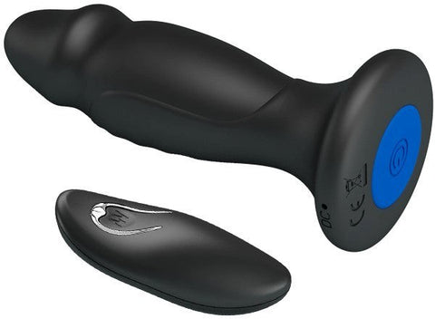 Mr Play Sleek & Powerful Vibrating Remote Control Anal Plug Black - Butt Plugs