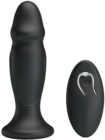 Mr Play Sleek & Powerful Vibrating Remote Control Anal Plug Black - Butt Plugs