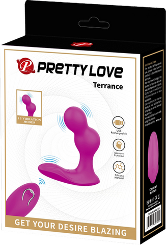Pretty Love Terrance Flexible Remote Controlled Anal Vibrator Purple - Anal Vibrators