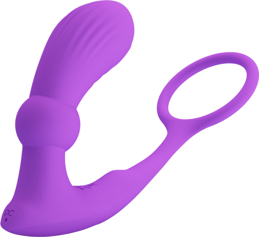 Pretty Love Warren USB Rechargeable 12 Function Prostate Massager Purple - - Prostate Toys