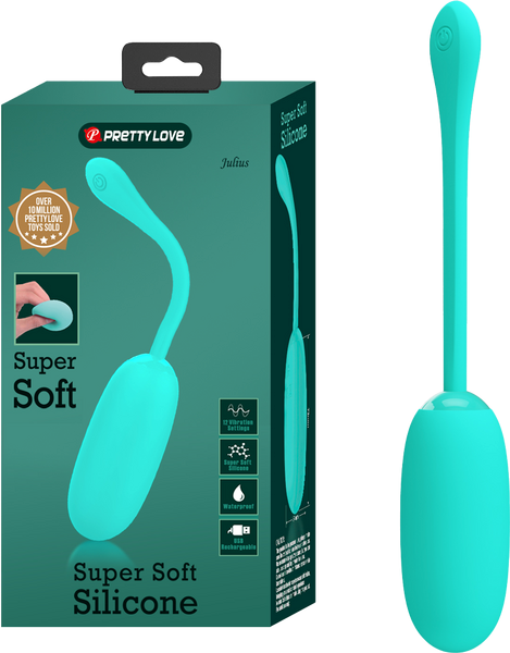 Pretty Love Julius Super Soft Silicone Love Egg Massager Seafoam - - Love Eggs and Kegel Exercisers