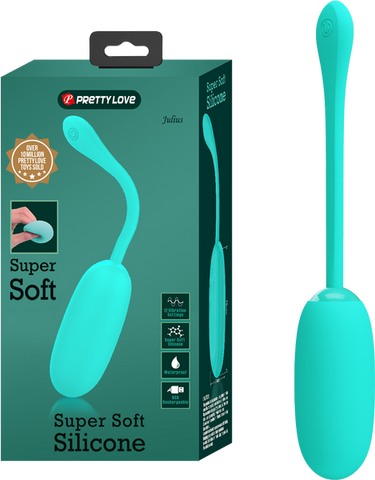 Baile Pretty Love Julius Super Soft Silicone Love Egg Massager Seafoam - Love Eggs and Kegel Exercisers