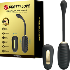 Pretty Love Doreen 12 Functions Remote Control Love Egg Massager Black - - Love Eggs and Kegel Exercisers