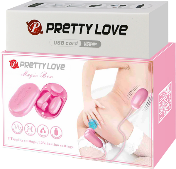 Pretty Love Magic Box USB Rechargeable Bullet & Stimulator Vibrator Pink - - Bullet Vibrators