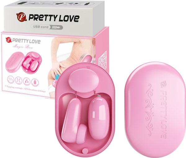 Pretty Love Magic Box USB Rechargeable Bullet & Stimulator Vibrator Pink - - Bullet Vibrators