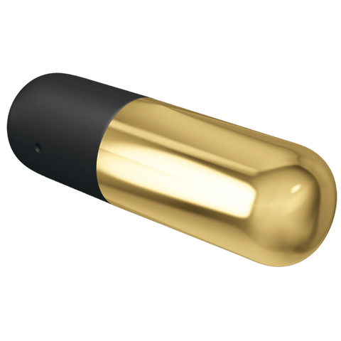 Pretty Love Rechargeable 12 Function Mini Bullet Massager Gold Cock Ring - Bullet Vibrators