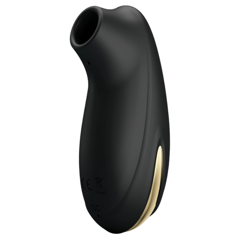 Pretty Love Otis Rechargeable Suction Based Clitoral Massager Black - Clit Ticklers and Pulsators