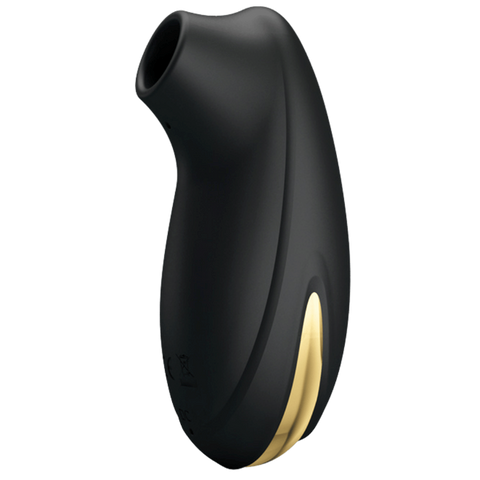 Pretty Love Otis Royal Pleasure Suction Based Clitoral Massager Black / Gold - Clit Ticklers and Pulsators