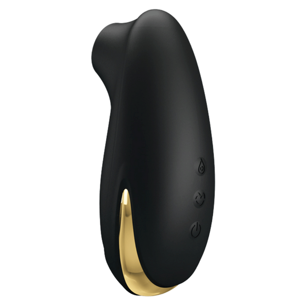 Pretty Love Otis Royal Pleasure Suction Based Clitoral Massager Black / Gold - - Clit Ticklers and Pulsators