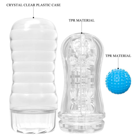 Baile Pretty Love Vacuum Ball Rolling Male Masturbator Cup with Suction - Masturbators and Strokers
