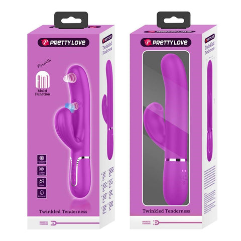 Pretty Love Perdita 3 in1 Multi Function Rabbit Style Vibrator with Ring - Rabbit Vibrators
