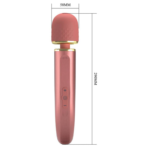 Baile Pretty Love 11.4 Inches Charming Body Wand Massager with Dual Rings - Body Wands