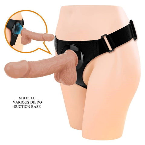 Baile Pretty Love Universal Strap On Harness Dildo with Adjustable Ring - Strap On Sextoys