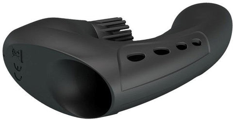 Baile Pretty Love Rechargeable Magic Drill Finger Vibrator Cock Ring - Finger and Tongue Vibrators