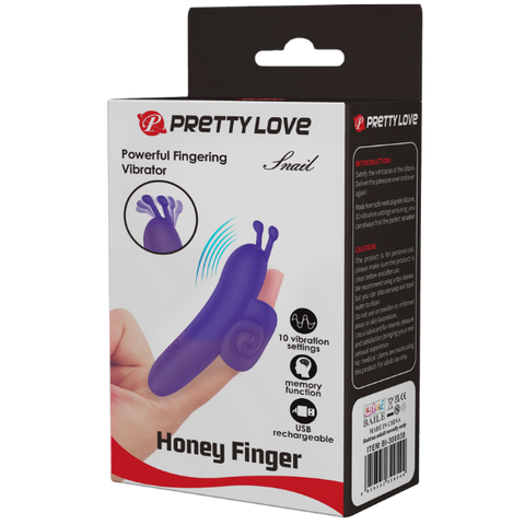 Baile Pretty Love Snail Rechargeable 10 Function Clitoral Massager Purple - Clit Ticklers and Pulsators