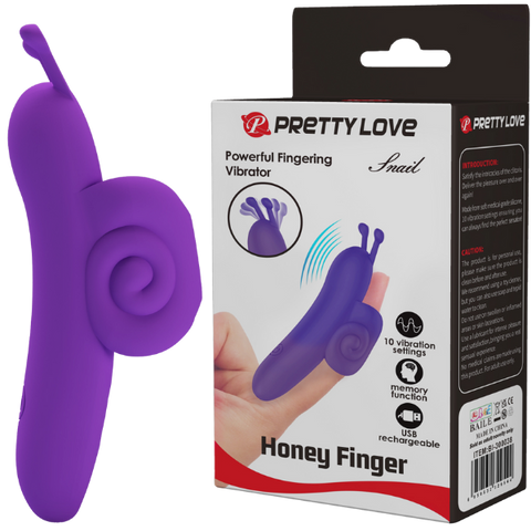 Baile Pretty Love Snail Rechargeable 10 Function Clitoral Massager Purple - Clit Ticklers and Pulsators