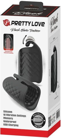 Baile Pretty Love Black Glans Trainer 10 Function Mens Masturbator with Cock Ring - Masturbators and Strokers