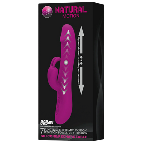 Pretty Love Natural Motion Thrusting Rabbit Vibrator Purple - Rabbit Vibrators