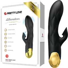 Pretty Love Liberators Rechargeable Rabbit Style Vibrator Black - - Rabbit Vibrators