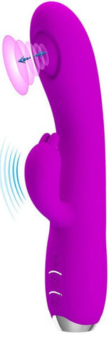 Pretty Love Rechargeable Regina Pulsating Rabbit Vibrator Purple - Rabbit Vibrators
