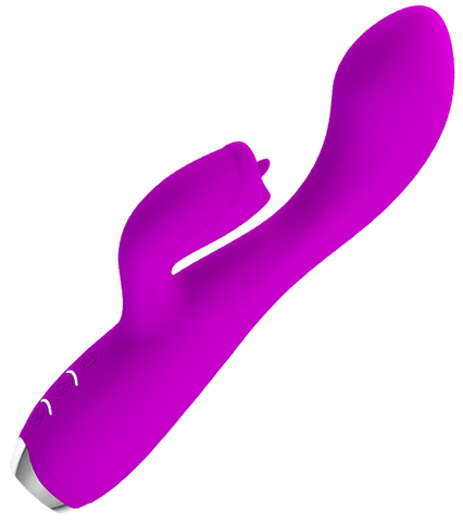 Baile Pretty Love Rechargeable Gloria Silicone Rabbit Vibrator Purple - Rabbit Vibrators
