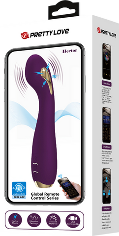 Pretty Love Hector App Control Rechargeable G Spot Vibrator Byzantium - Rabbit Vibrators
