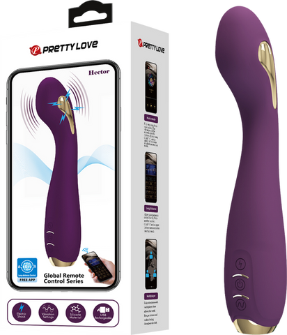 Pretty Love Hector App Control Rechargeable G Spot Vibrator Byzantium - Rabbit Vibrators