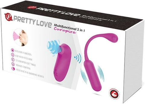 Pretty Love Curupira 2 In 1 Remote Control Vibrating Cock Ring Purple - Clit Ticklers and Pulsators